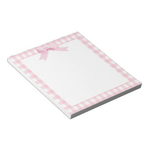 Rosa Gingham Anteckningsblock