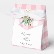 Rosa Gingham Baby Shower Tack Favoritbox