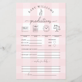 Rosa Gingham Bunny Baby Predictions Game