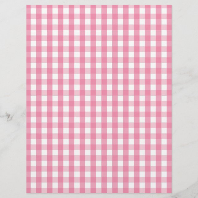 Rosa Gingham Check Mönster (Framsida)