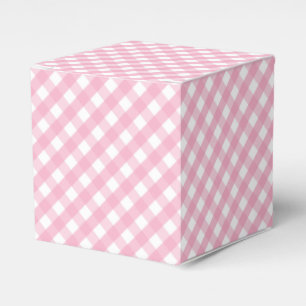 Rosa Gingham Check Mönster Presentaskar