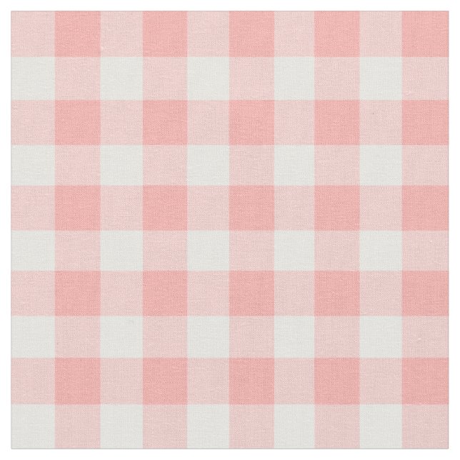  Rosa Gingham Check Mönster Tyg (Närbild)