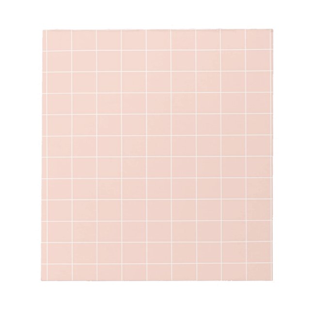 Rosa Gingham Checkered Charming Snyggt Stationary Anteckningsblock (Framsida)