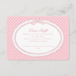 Rosa Gingham Coquette  Blöjtomte Lotteri Tilläggskort