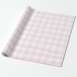 Rosa gingham enfaldiga små rutor rutmönster presen presentpapper