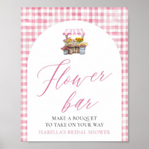 Rosa Gingham färsk av marknadsfärdigt Pub-tecken Poster