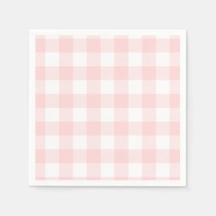 Rosa Gingham for Påskhare & Egg Pappersservett