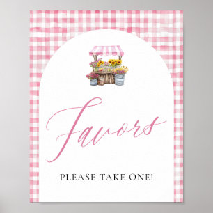 Rosa Gingham Fresh from Market Favorites Sign Poster