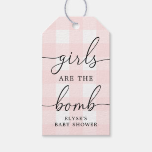 Rosa Gingham Girls är Bombs favorittagg Presentetikett