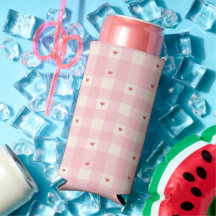 Rosa Gingham-hjärtan Alla hjärtans dag
