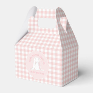 Rosa Gingham i Bunny Baby Shower Presentaskar