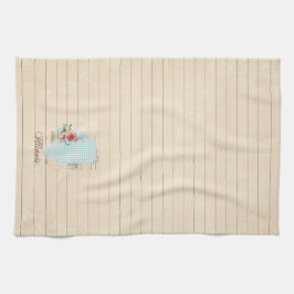 Rosa Gingham Illinois State Mönster Kitchen Towel Kökshandduk