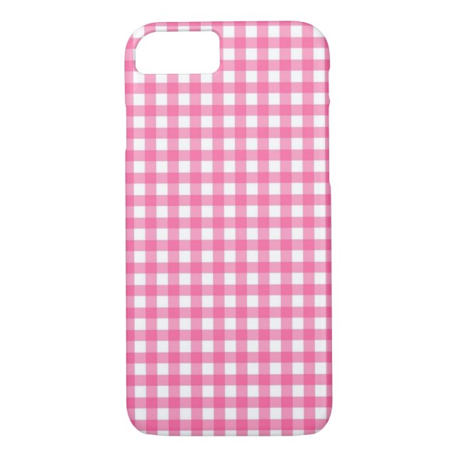 Rosa Gingham iphone case Case-Mate iPhone Skal (Baksida)