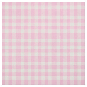 Rosa Gingham Klassisk Tyg