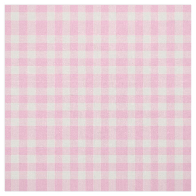 Rosa Gingham Klassisk Tyg (Provkarta)