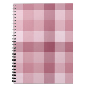 Rosa Gingham-Kontroll Rutig Design Anteckningsbok
