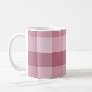 Rosa Gingham-Kontroll Rutig Design Kaffemugg