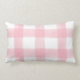 Rosa Gingham kudder Lumbarkudde