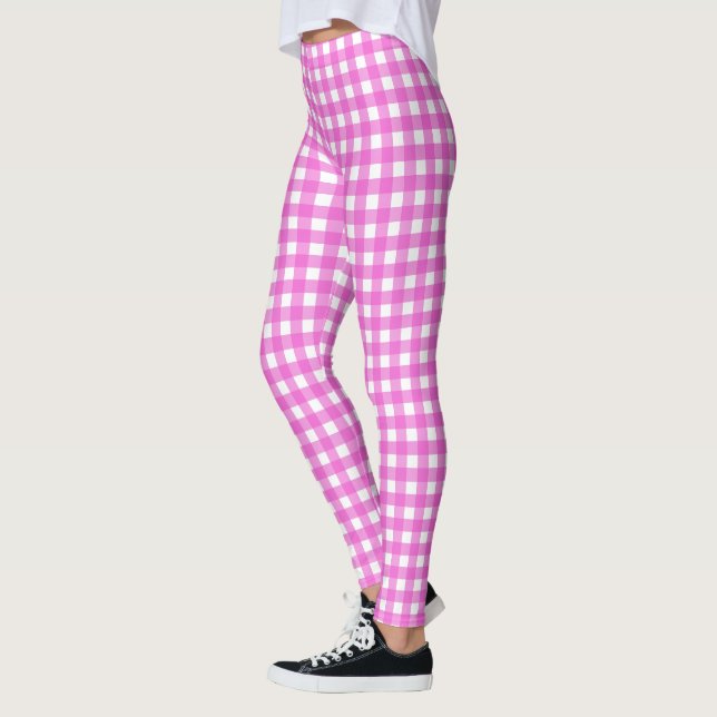 Rosa gingham leggings (Vänster)