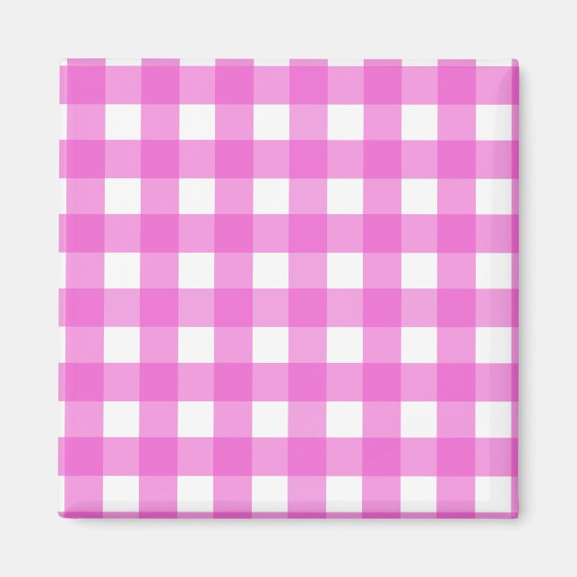 Rosa gingham magnet (Framsidan)