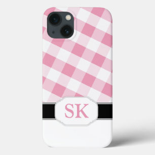 Rosa Gingham Monogram Fodral-Mate iPad 2/3/4