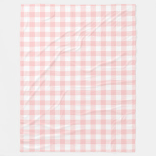 Rosa Gingham Mönster Fleecefilt