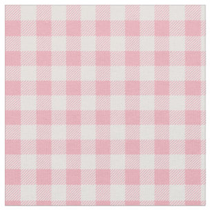 Rosa Gingham Mönster Flickaktig Plaid Rutig Mönste Tyg