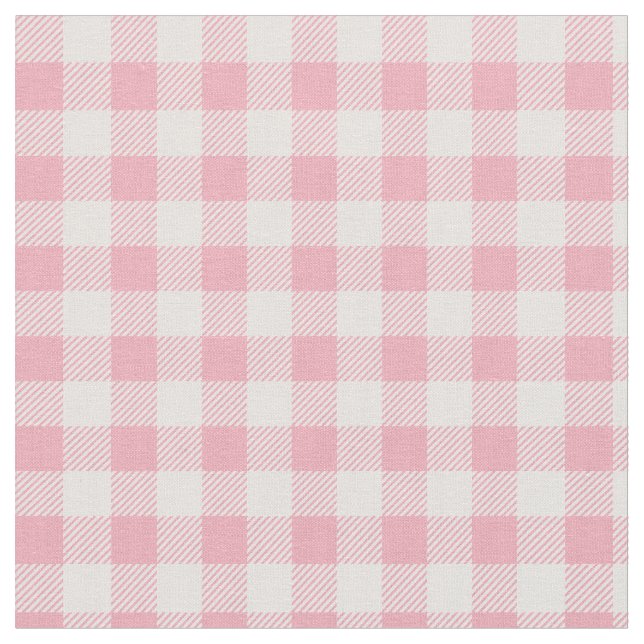 Rosa Gingham Mönster Flickaktig Plaid Rutig Mönste Tyg (Närbild)
