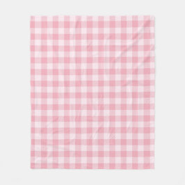 Rosa Gingham Mönster Flickaktig Rutig Rutig Randig Fleecefilt
