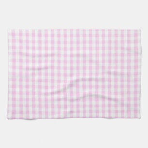 Rosa Gingham Mönster Kökshandduk