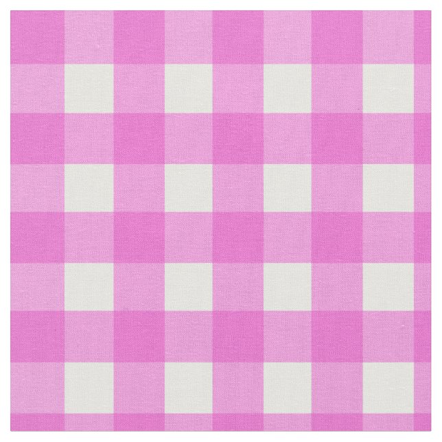 Rosa gingham mönster tyg (Närbild)