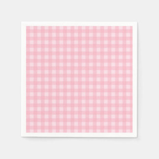 Rosa Gingham Papper Napkins Pappersservett