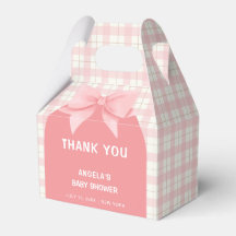Rosa Gingham Play Arch Bow Baby Shower Tack