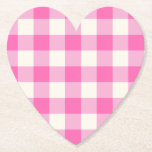 Rosa Gingham Play Cottagecore Underlägg Papper<br><div class="desc">Modern picknicktrend i vår,  med gingham plaid mönster i shock rosa och vitt färg.</div>