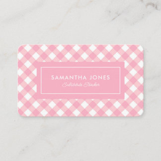 Rosa Gingham Play Suppute Teacher Contact Info Visitkort