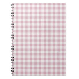 Rosa Gingham Rand Anteckningsbok