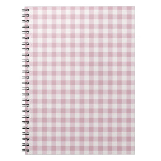 Rosa Gingham Rand Anteckningsbok