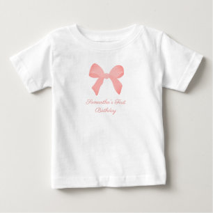 Rosa Gingham Rosa Band Födelsedag T Shirt