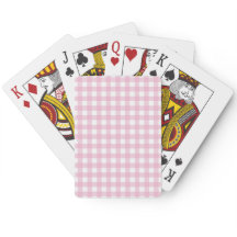 Rosa Gingham spelkortlek