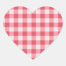 Rosa Gingham Sticker - Mysigt och Cute Vibes