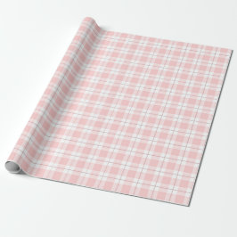 Rosa Gingham Stil Play Mönster Presentpapper