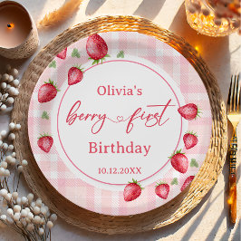 Rosa Gingham Strawberry Birthday