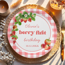 Rosa Gingham Strawberry Birthday
