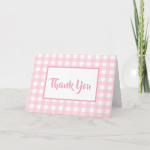 Rosa Gingham Tack Kort