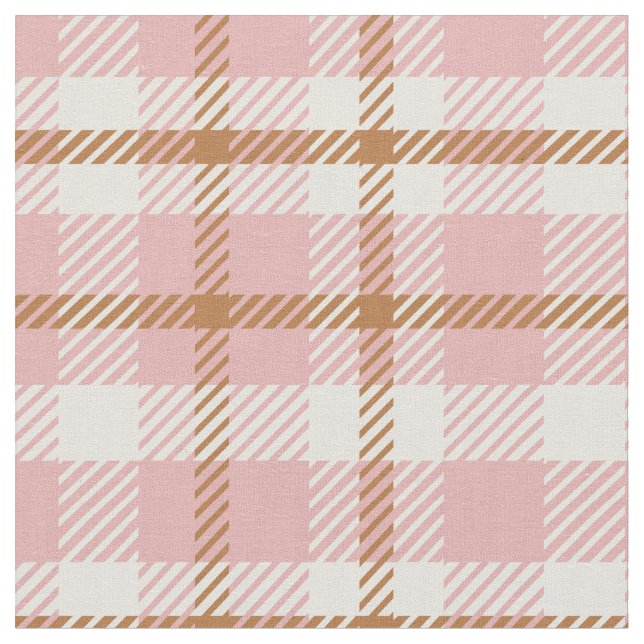 Rosa Gingham tartan buffel plaid sommar picknick Tyg (Närbild)