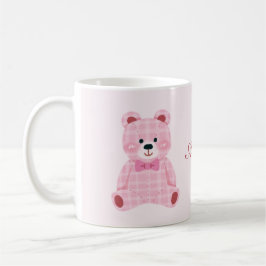 Rosa Gingham Teddy Kaffemugg