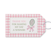 Rosa Gingham Tennis Tacksamhetspresent Förmånsetik