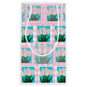 Rosa Gingham Tulip Gift Bag