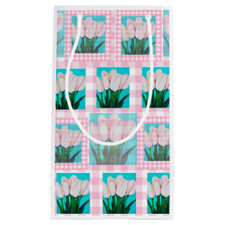 Rosa Gingham Tulip Gift Bag