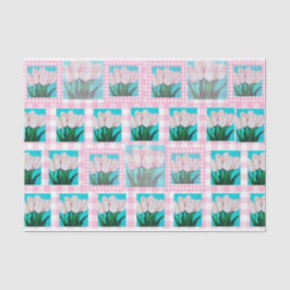 Rosa Gingham Tulip Tissue Paper